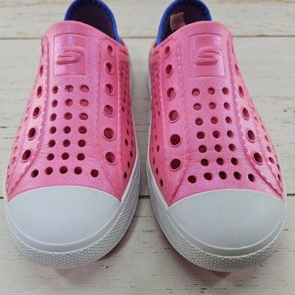 Skechers Foamies Guzman Steps Girls Slip On Rubber Waterproof Shoes Pink Size 13 - Picture 3 of 11